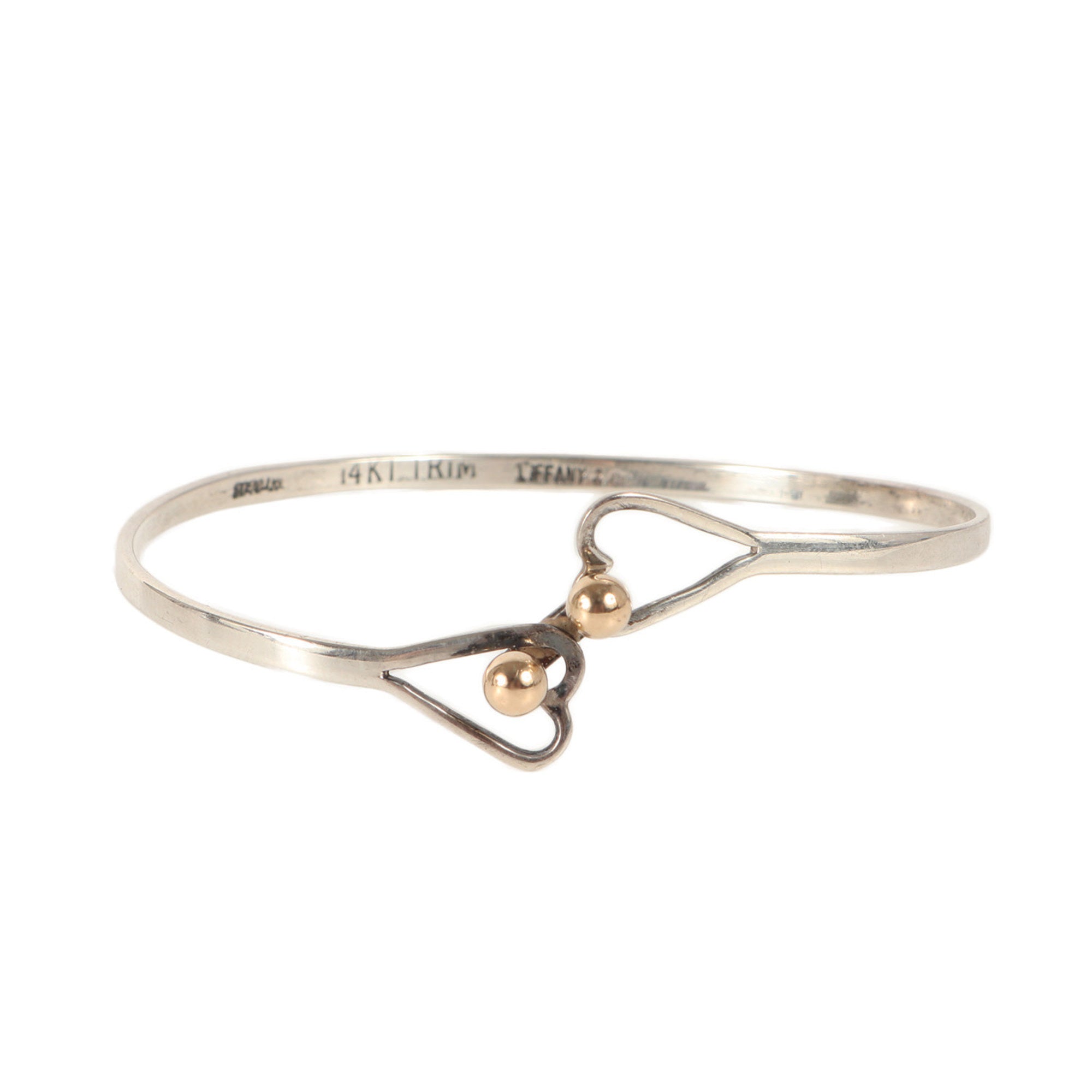 Heart Hook and Eye Bracelet Sterling Silver