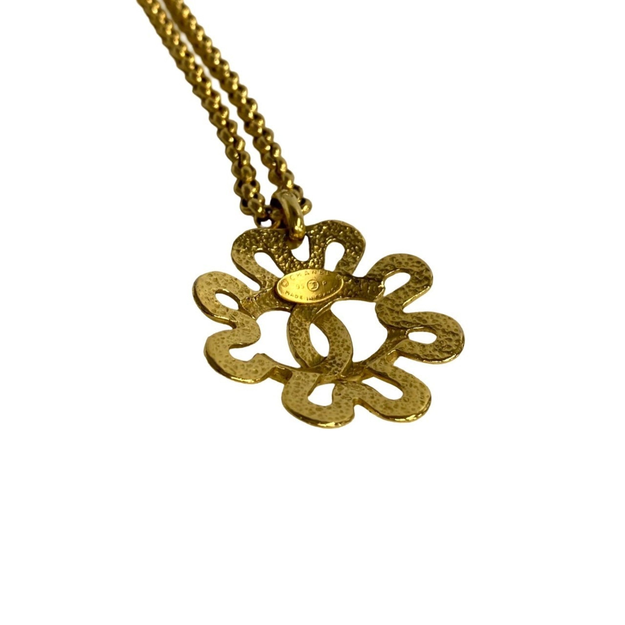 CC Logo Chain Pendant Necklace Metal