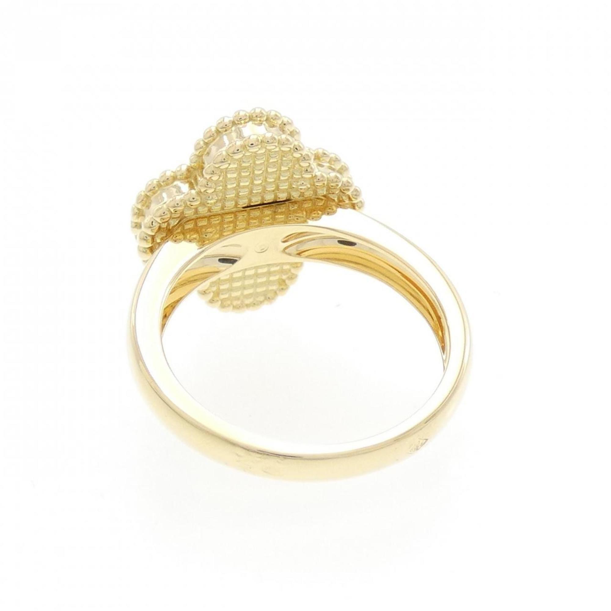 Vintage Alhambra Ring 18K Yellow Gold and Onyx