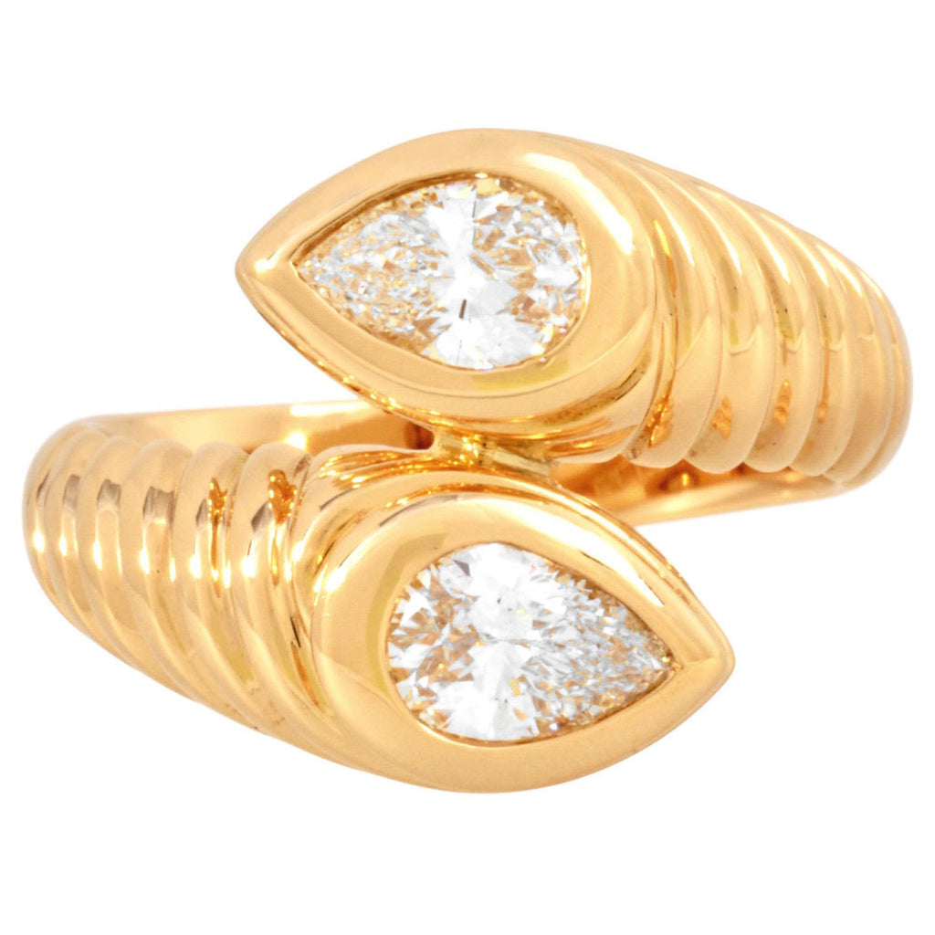 Doppio Bachelarto Ring 18K Yellow Gold With Diamond