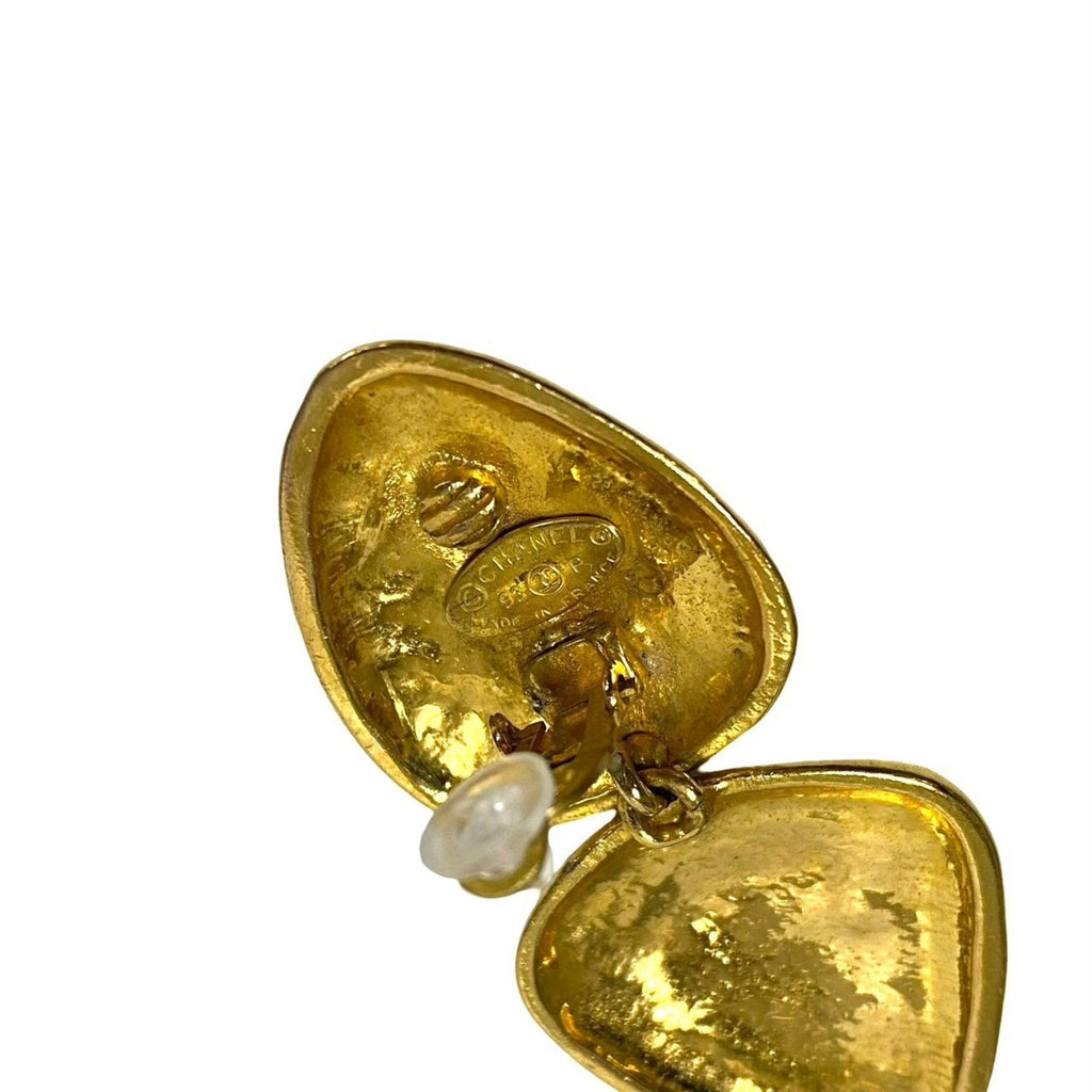 CC Logo Earrings Metal Gold-Tone Metal
