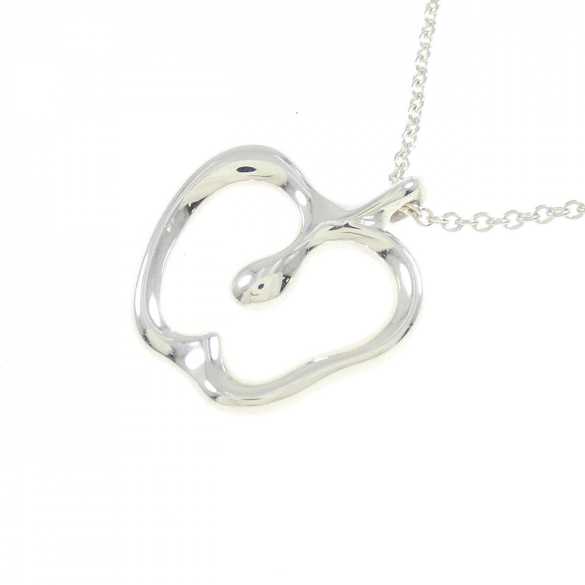 Apple Pendant Necklace Sterling Silver Small