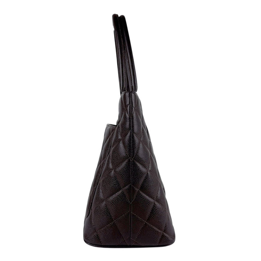 Medallion Tote Quilted Caviar