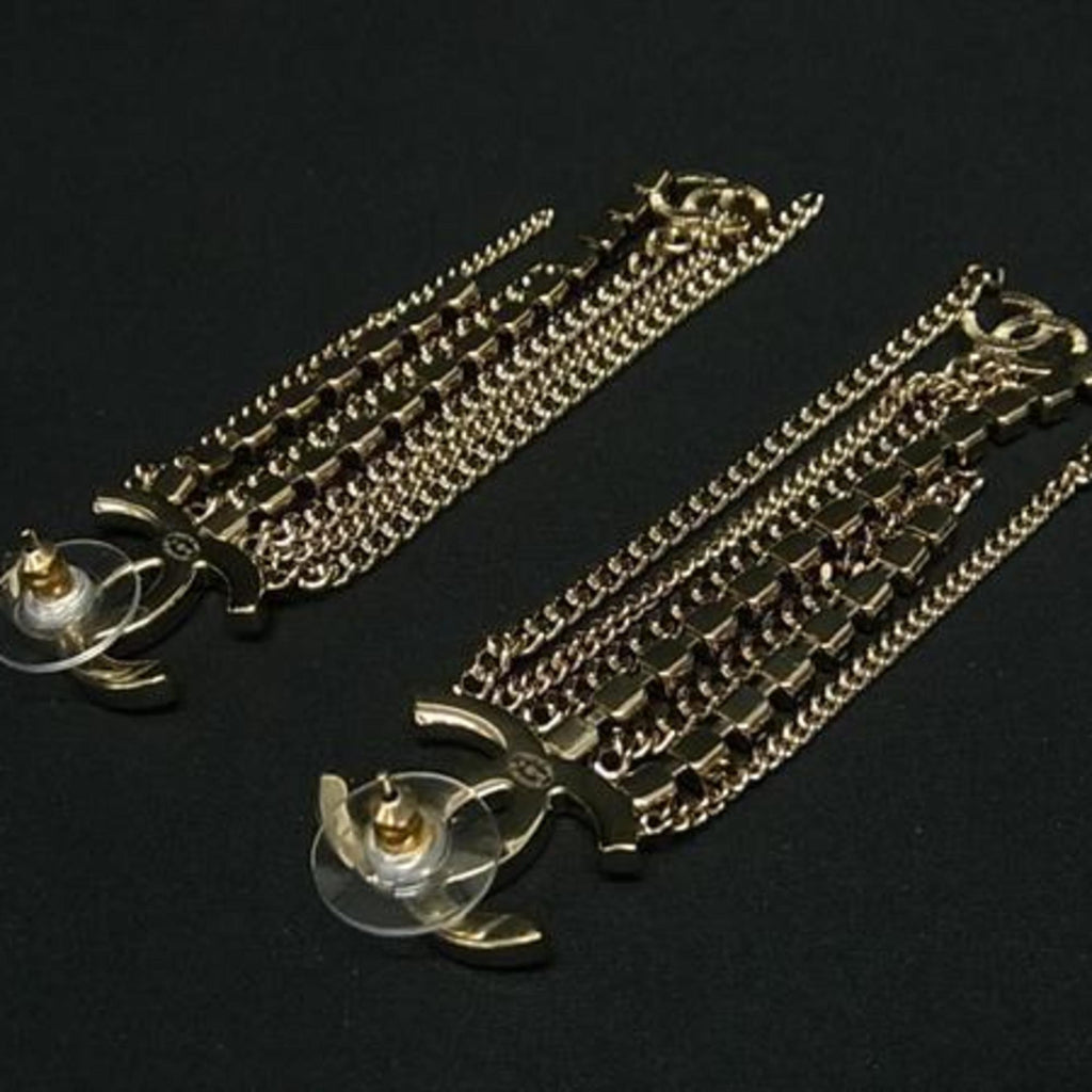 CC Logo Earrings Gold-Tone Metal Gold-Tone Metal