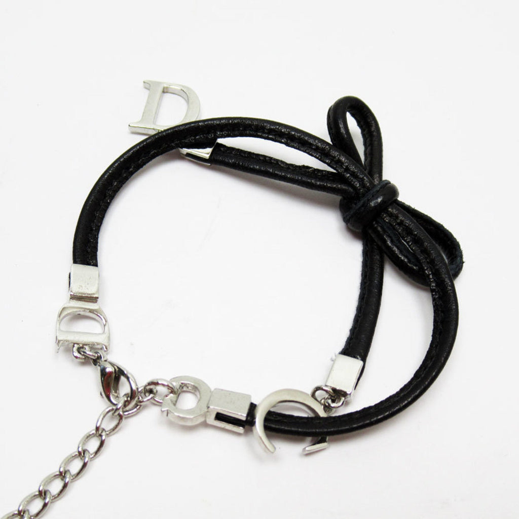 Bracelet Leather and Metal Black