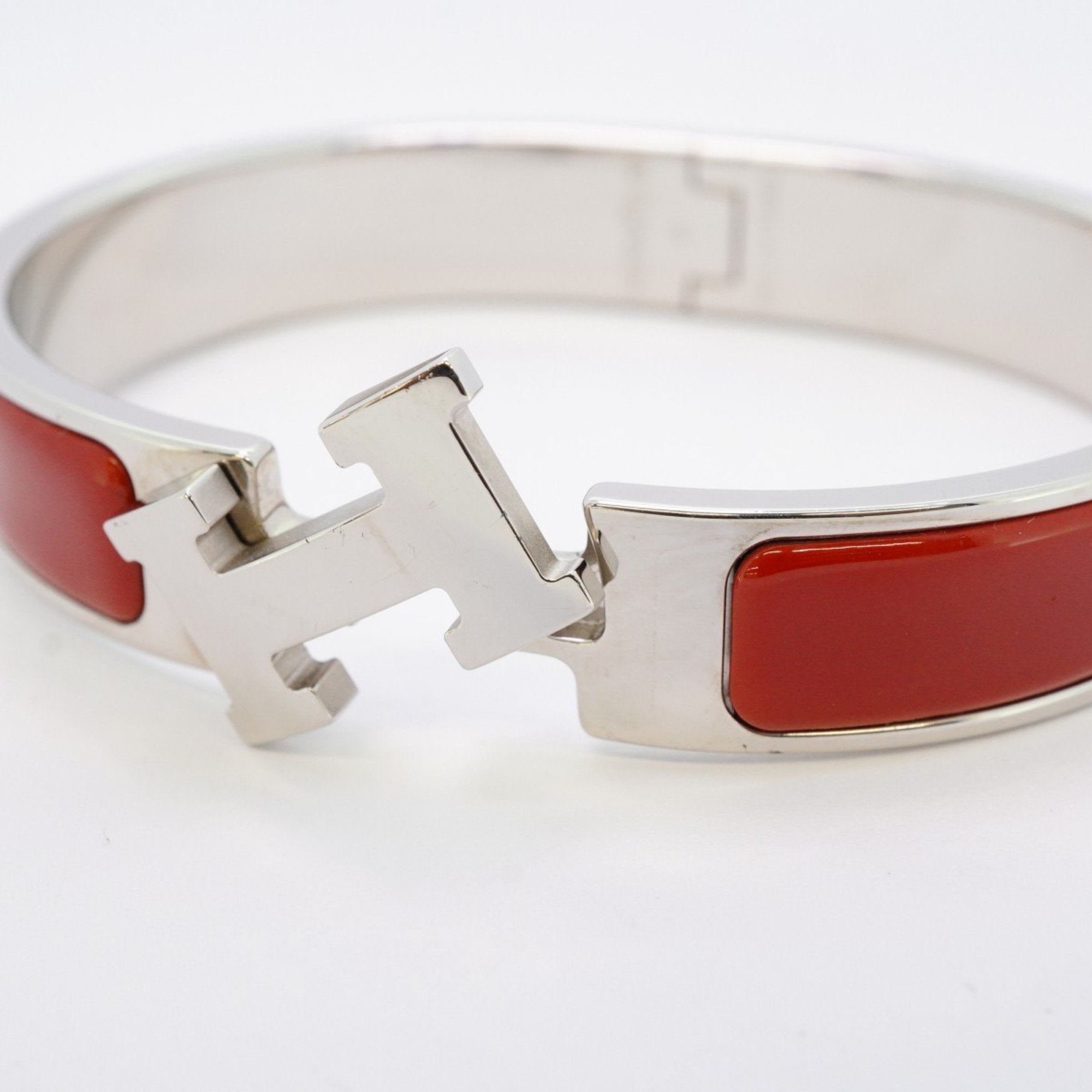 Click Clack Bracelet Metal Red and Silver Mini