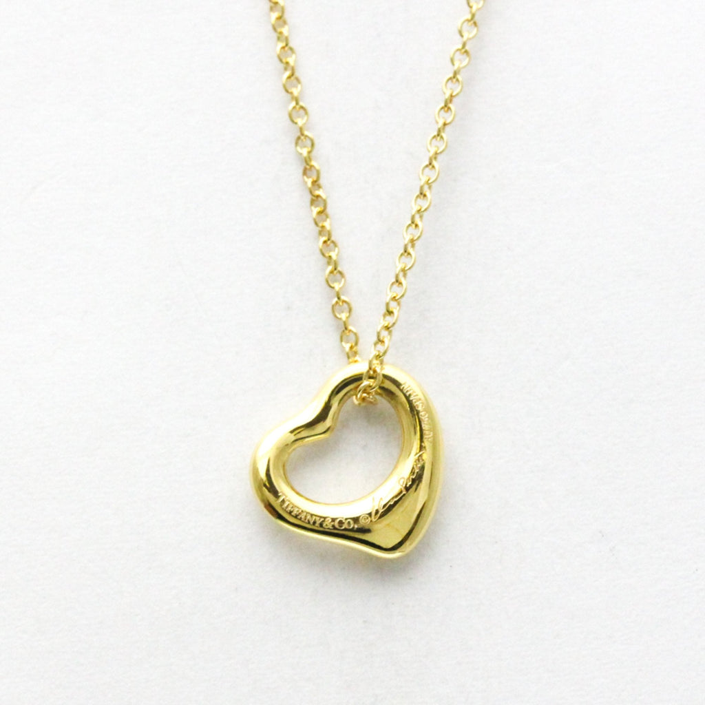 Open Heart Pendant Necklace 18K Yellow Gold 11mm