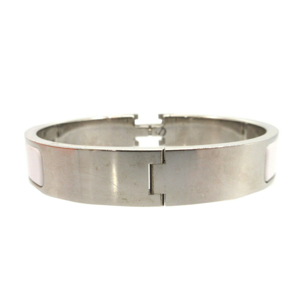 Click Clack H Bracelet Metal Silver White