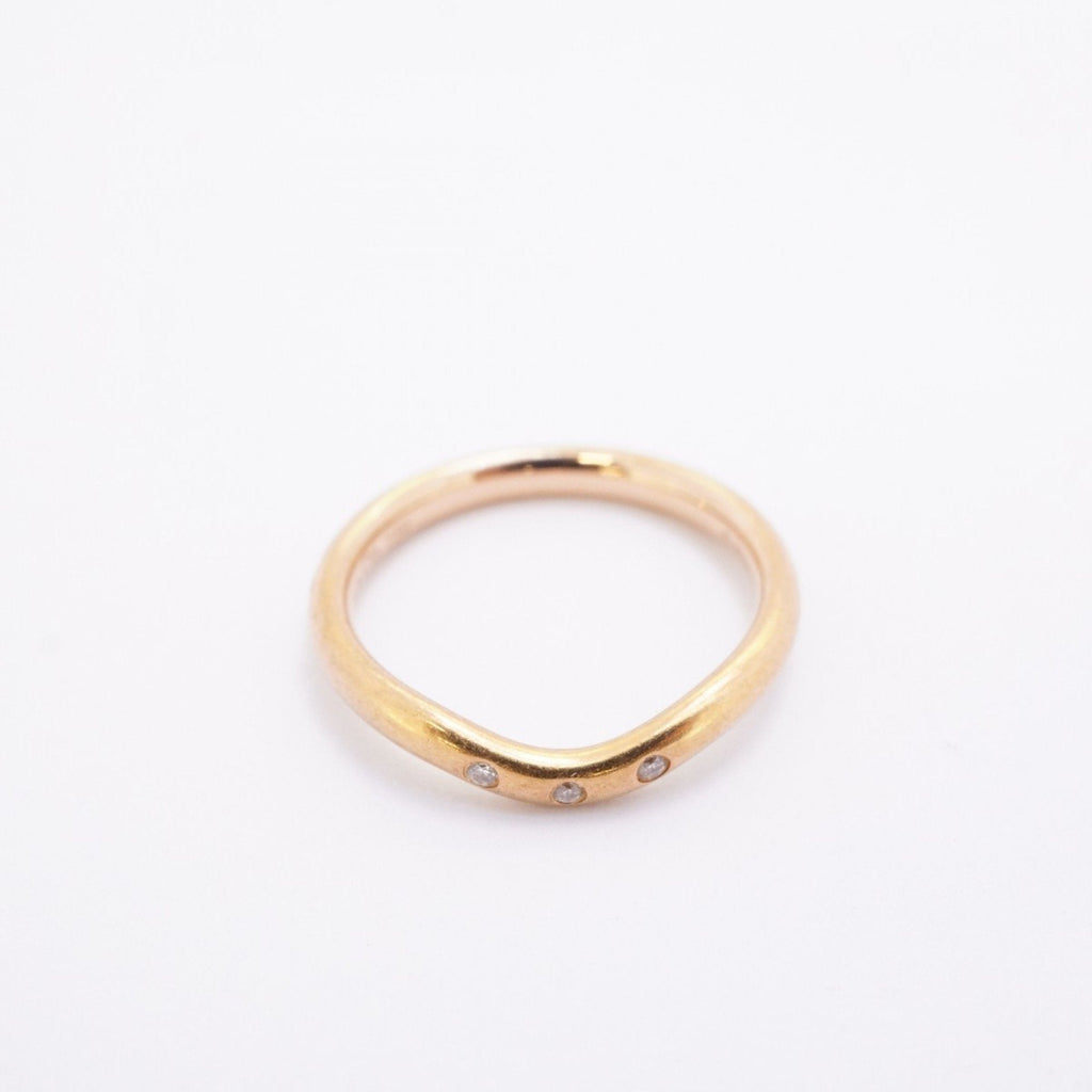 Band Ring 18K Rose Gold with Diamond