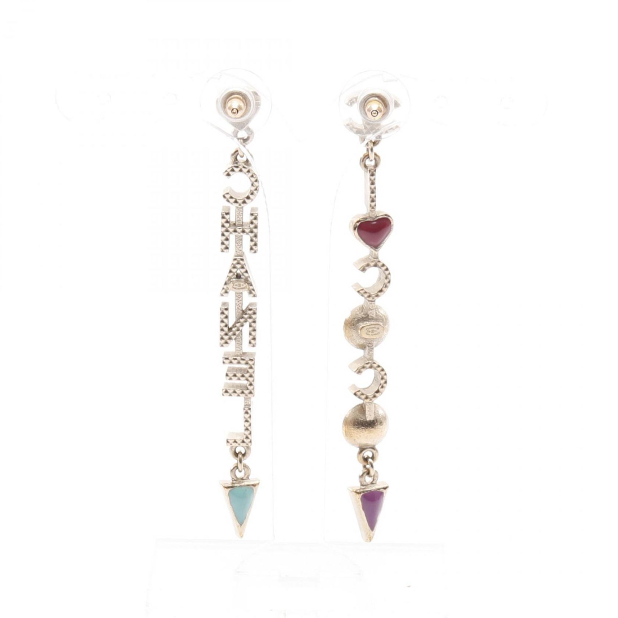 CC Logo Earrings Metal Gold-Tone Metal