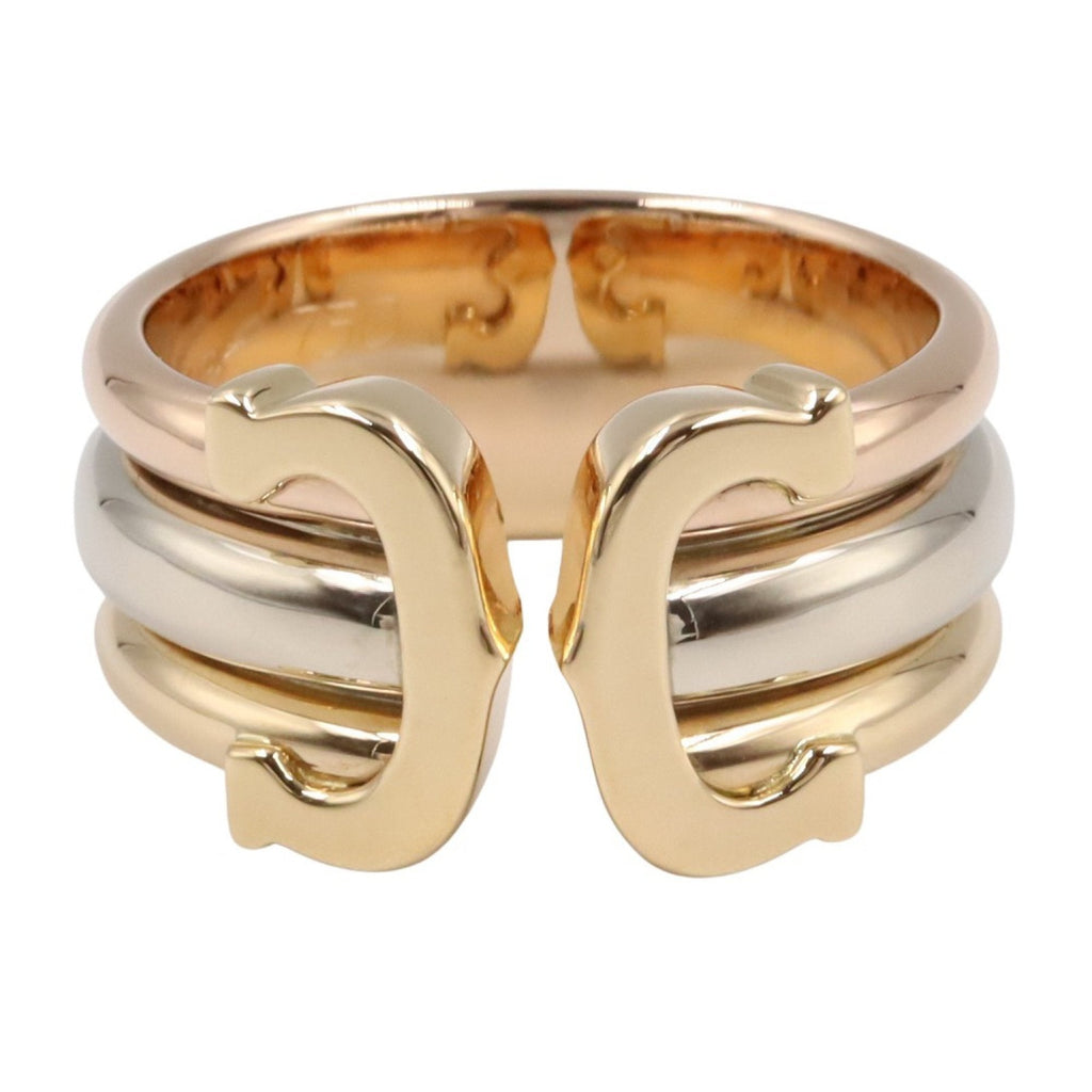 Vendome Louis Cartier Band Ring 18K Tricolor Gold