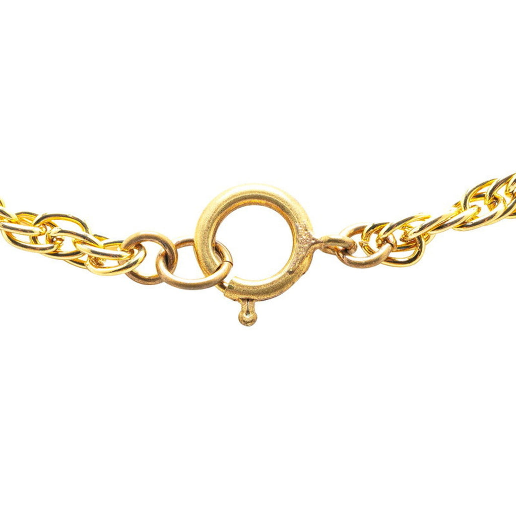 CC Logo Pendant Necklace Gold-Tone Metal