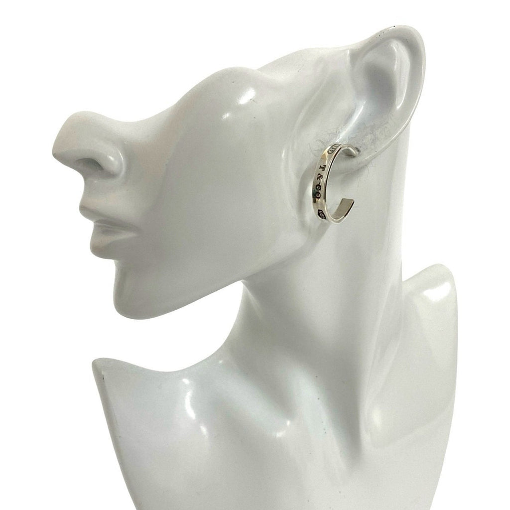 Earrings Logo Hoop Sterling Silver
