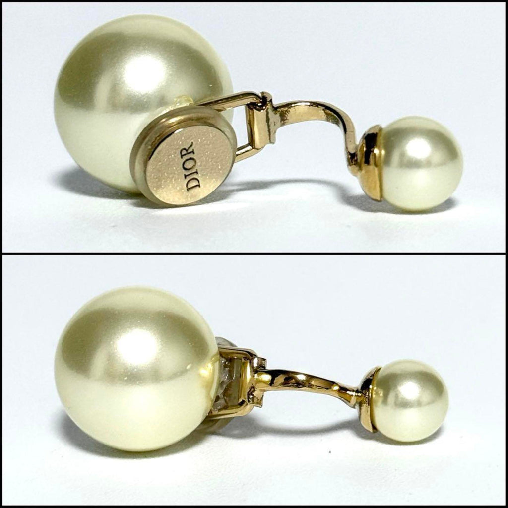 Tribal Clip-On Earrings Artificial Pearl and Metal