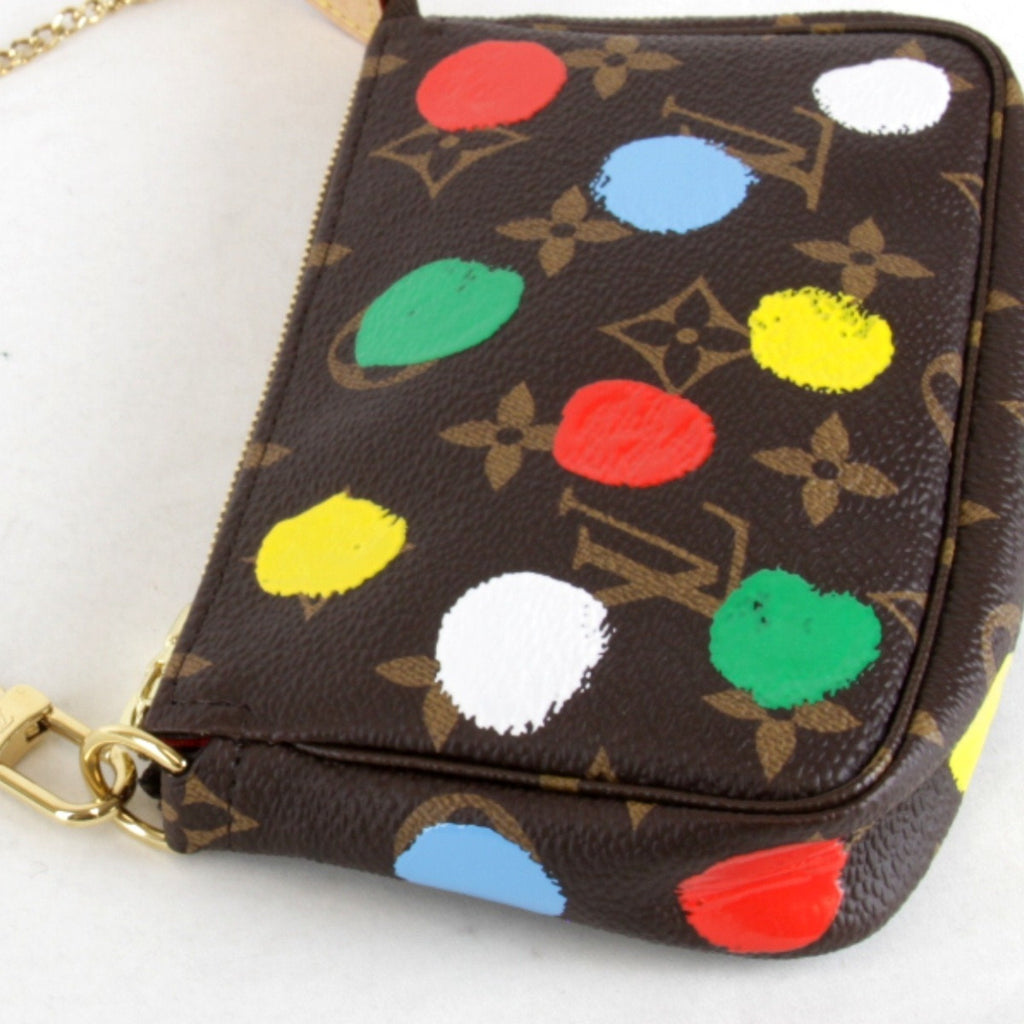 Pochette Accessoires Yayoi Kusama Painted Dots Monogram Canvas Mini