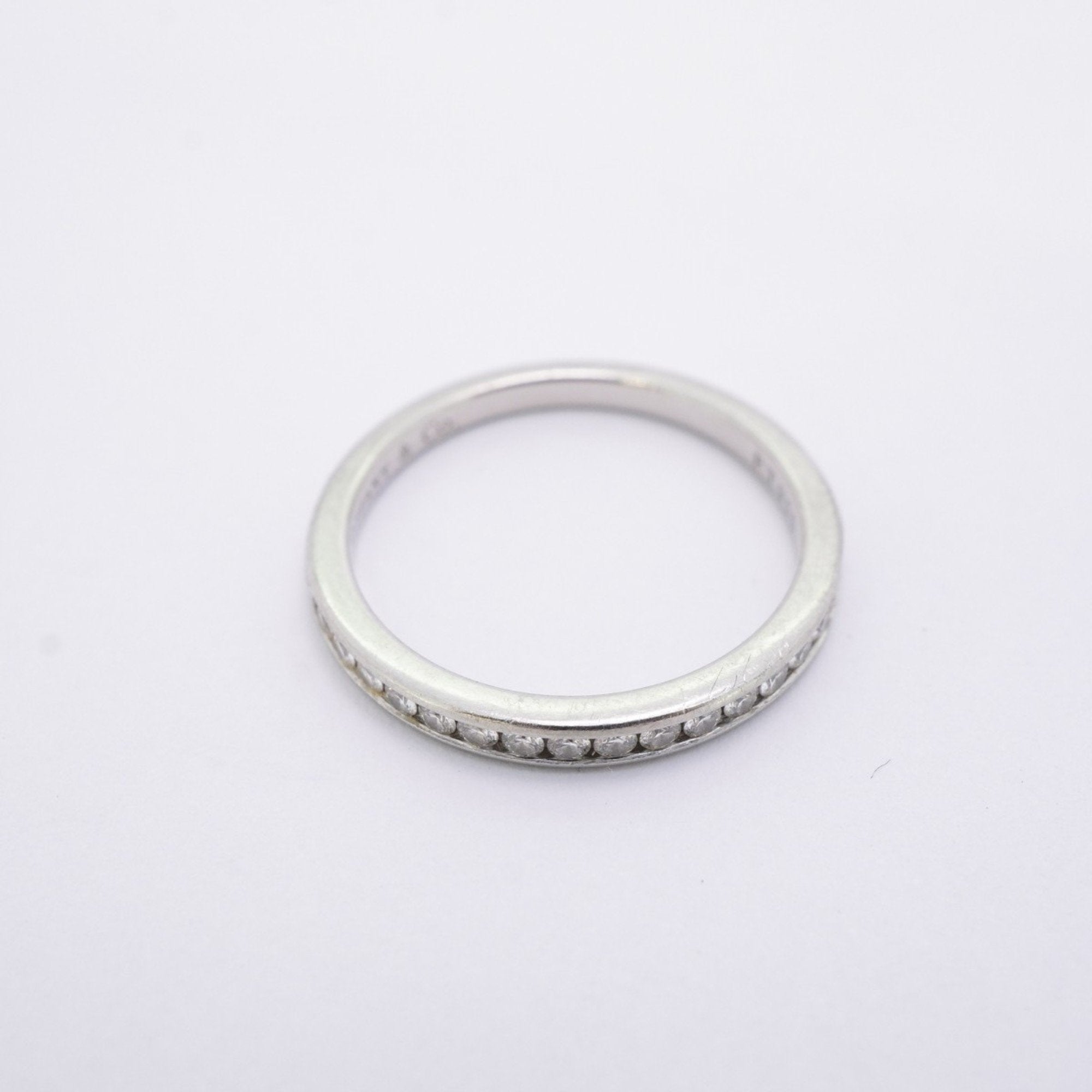Ring Platinum Channel Setting Half Eternity with Diamond