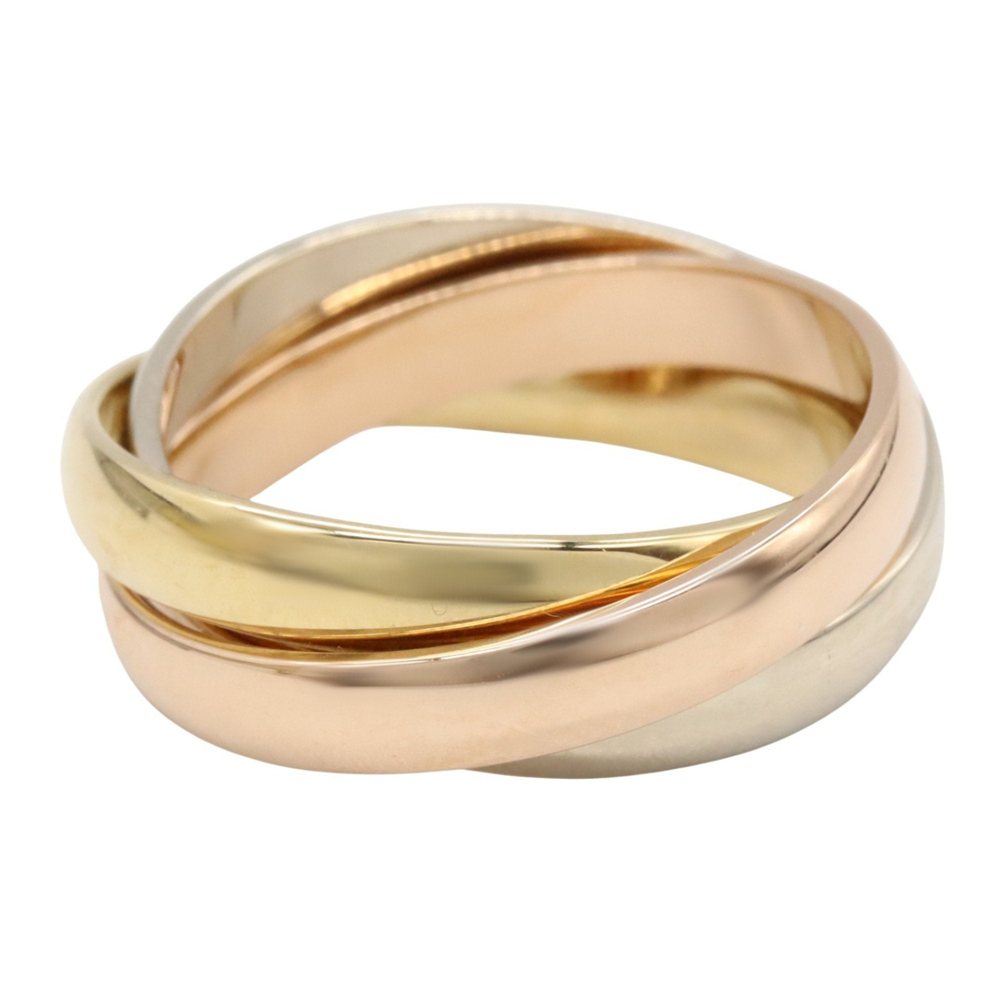 Vendome Louis Cartier Band Ring 18K Tricolor Gold