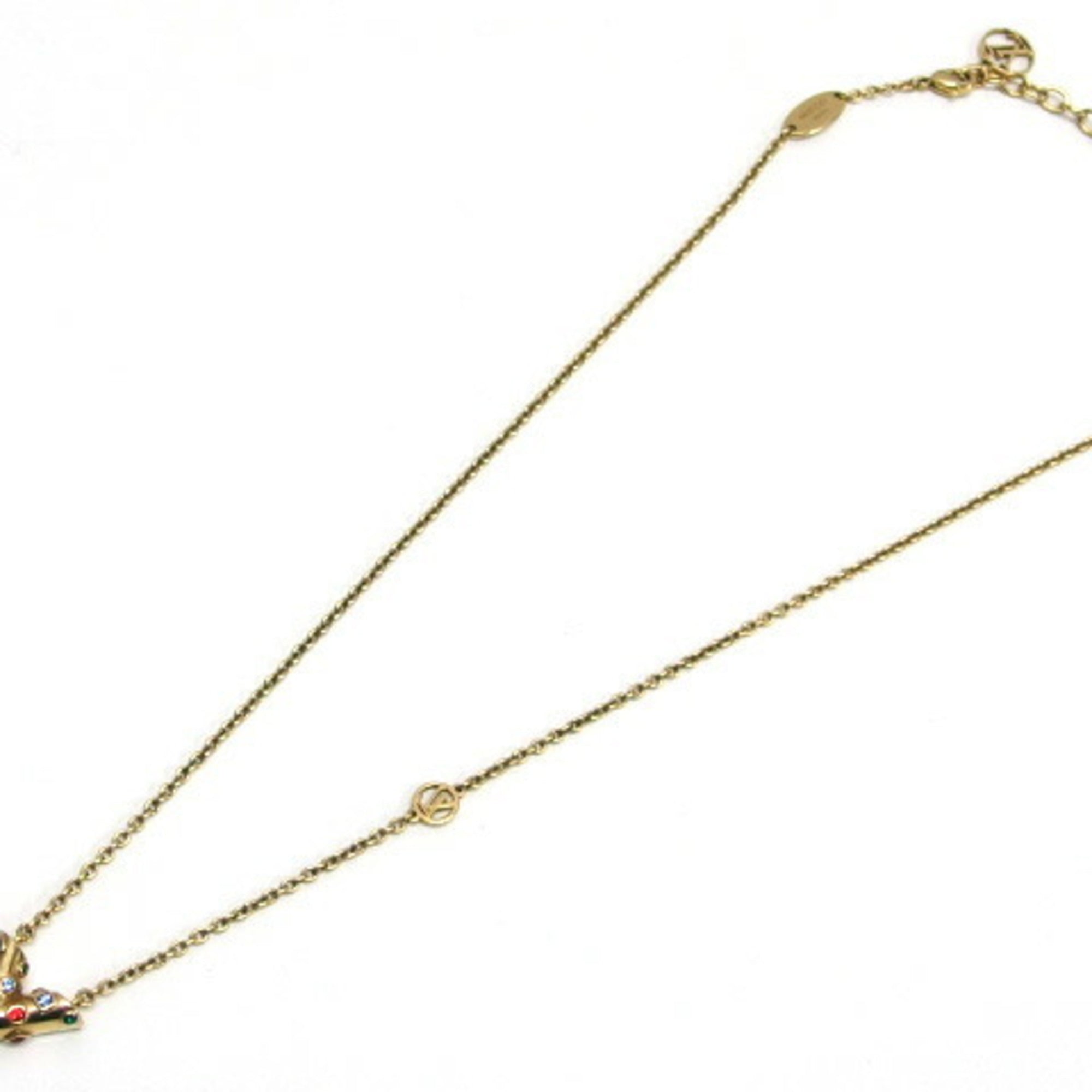 Pendant Necklace Gold Metal