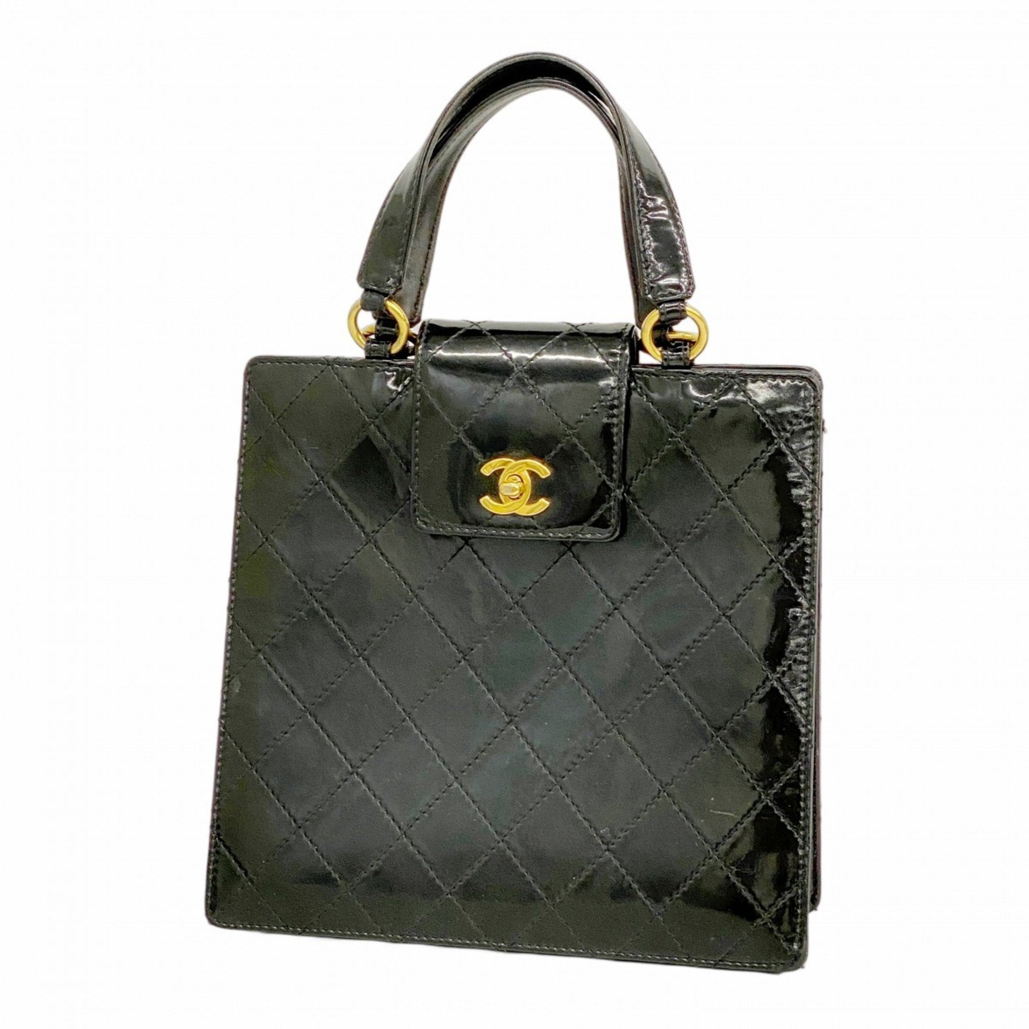 Vintage Square CC Flap Bag Quilted Lambskin Medium