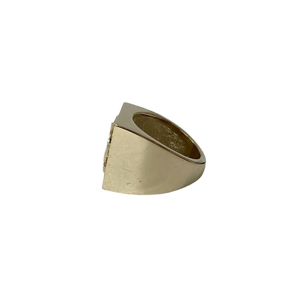 CC Logo Ring Silver-Tone Metal