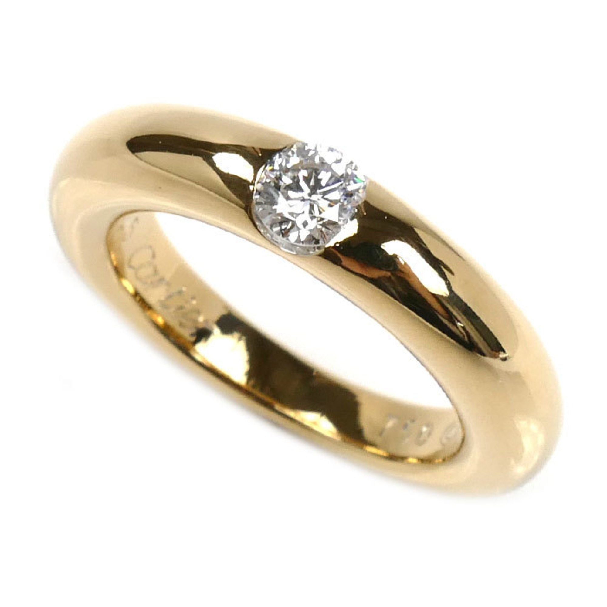 Band Ring 18K Yellow Gold with Diamond