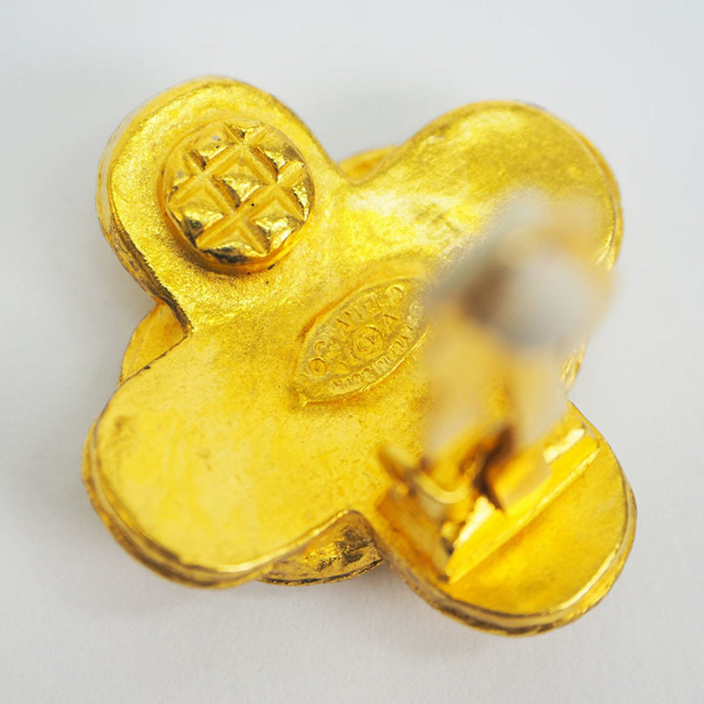 Vintage Earrings Gold-Tone Metal