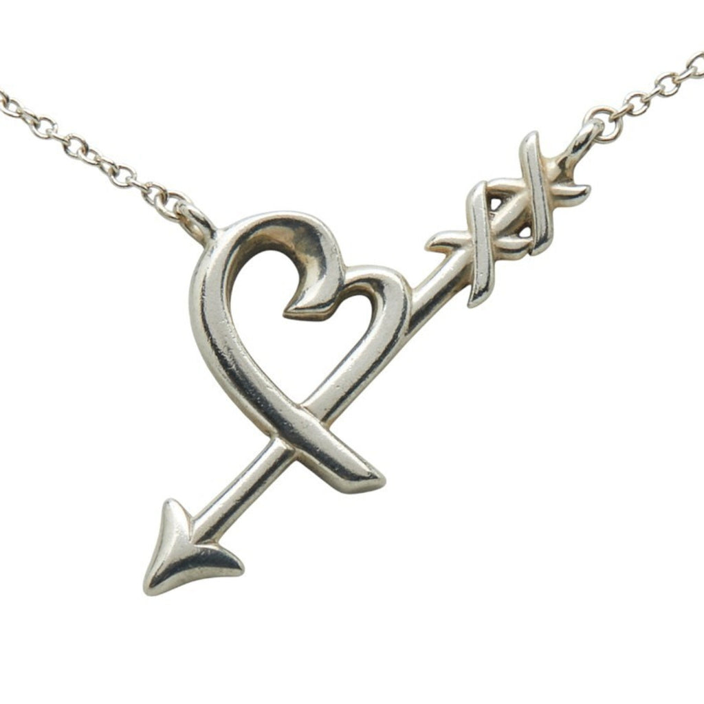 Heart And Arrow Pendant Necklace Sterling Silver