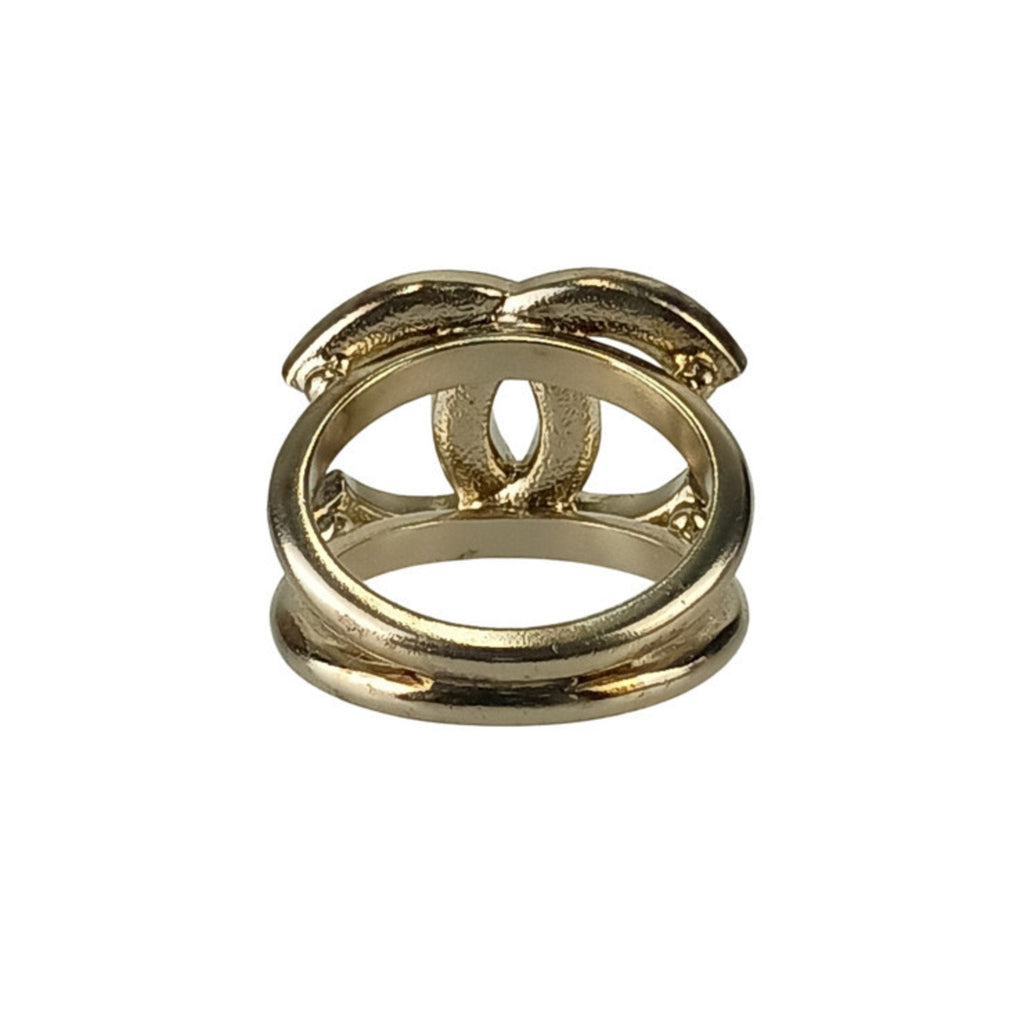 CC Logo Ring Gold-Tone Metal