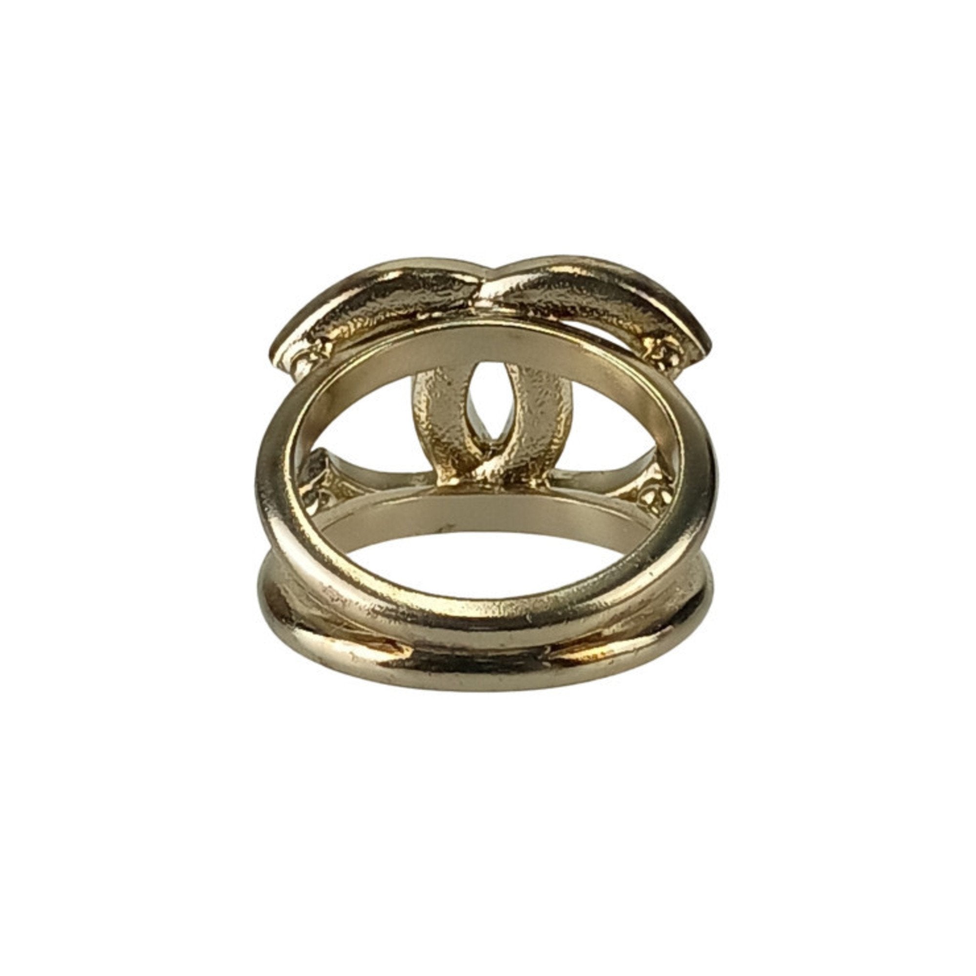 CC Logo Ring Gold-Tone Metal
