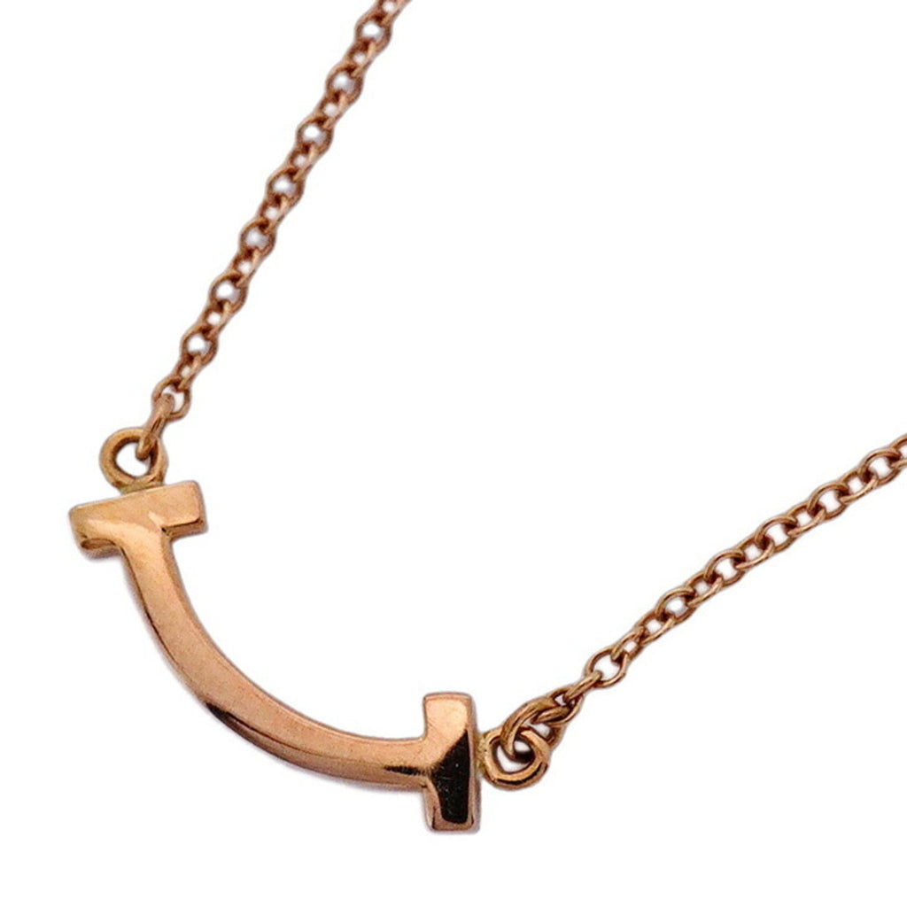 T Smile Mini Pendant Necklace 18K Rose Gold