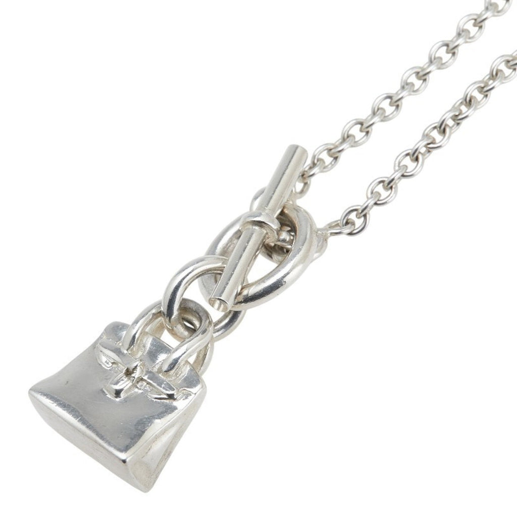 Birkin Amulet Toggle Pendant Necklace Sterling Silver
