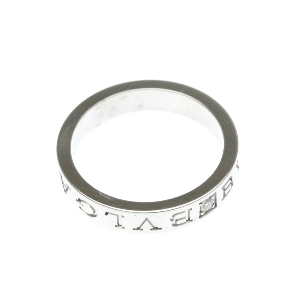 Band Ring 18K White Gold with Diamond