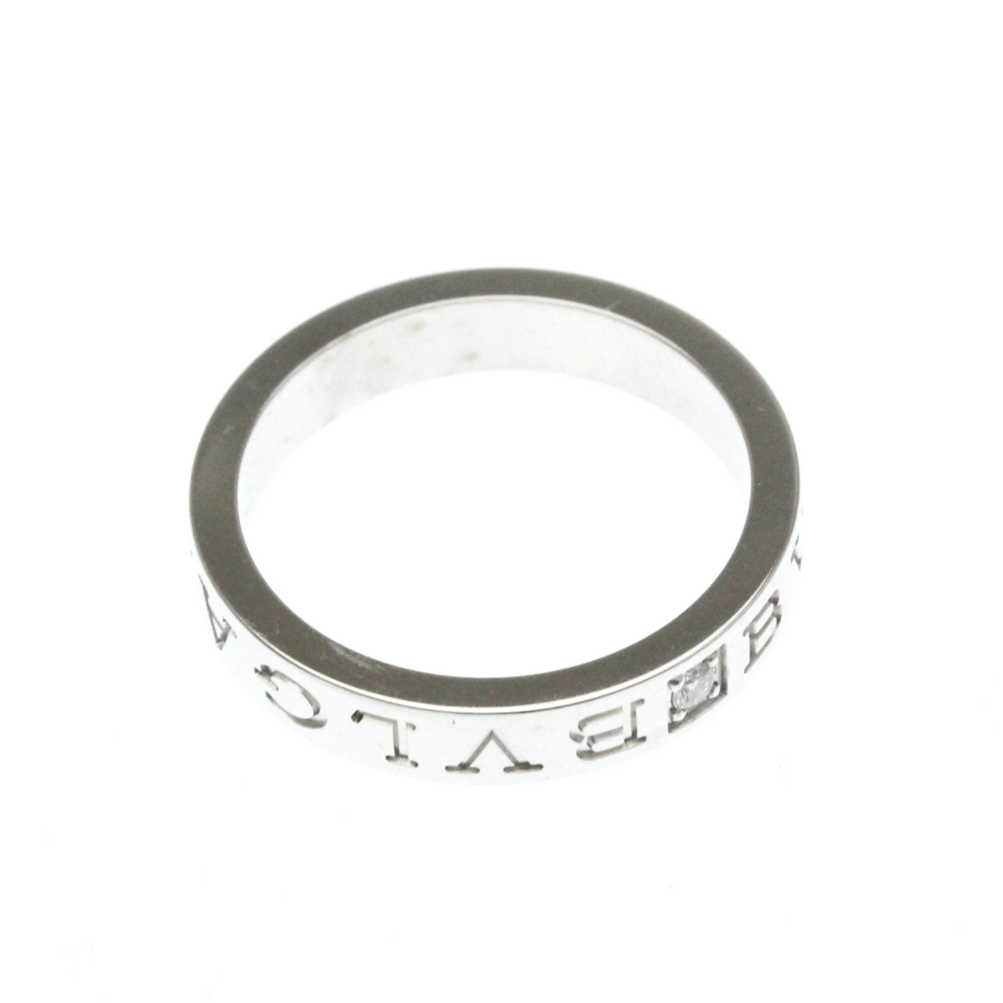 Band Ring 18K White Gold with Diamond