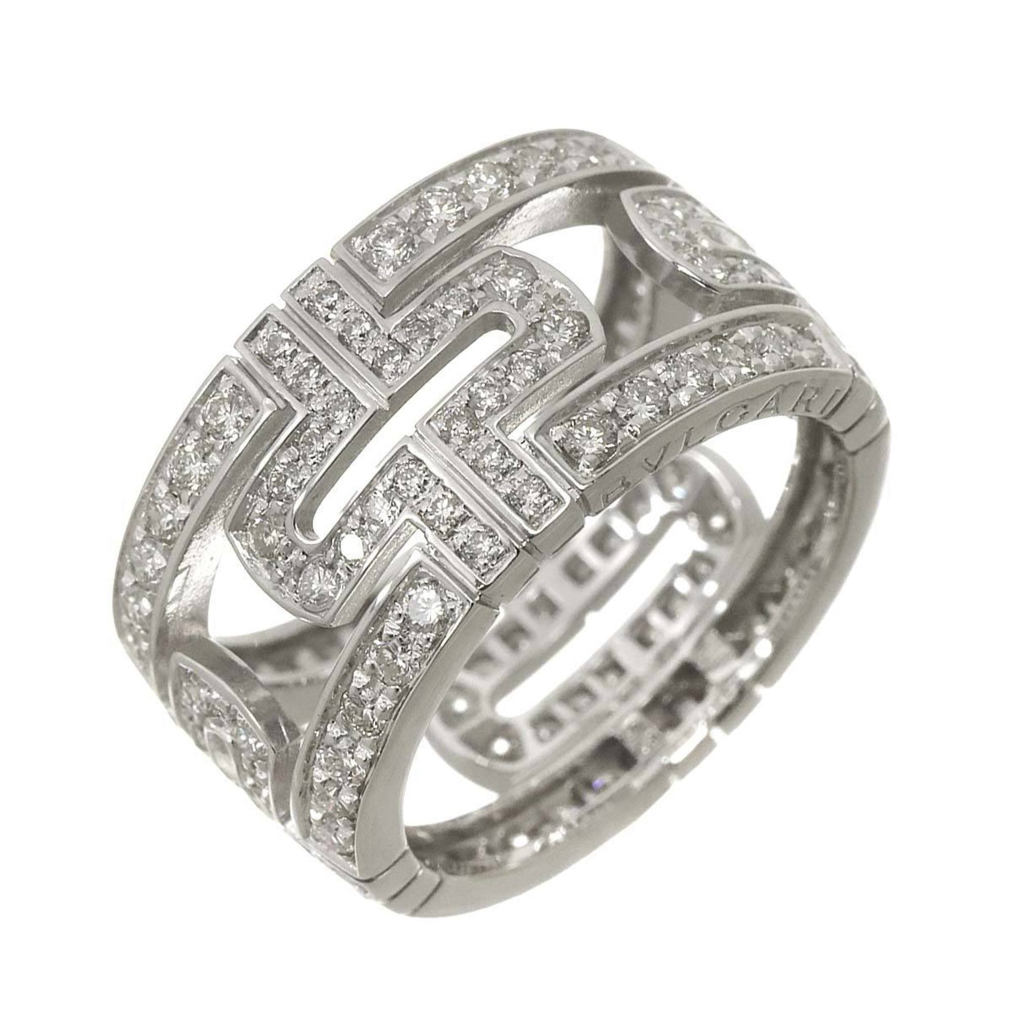 One Band Ring 18K White Gold With Pavé Diamonds