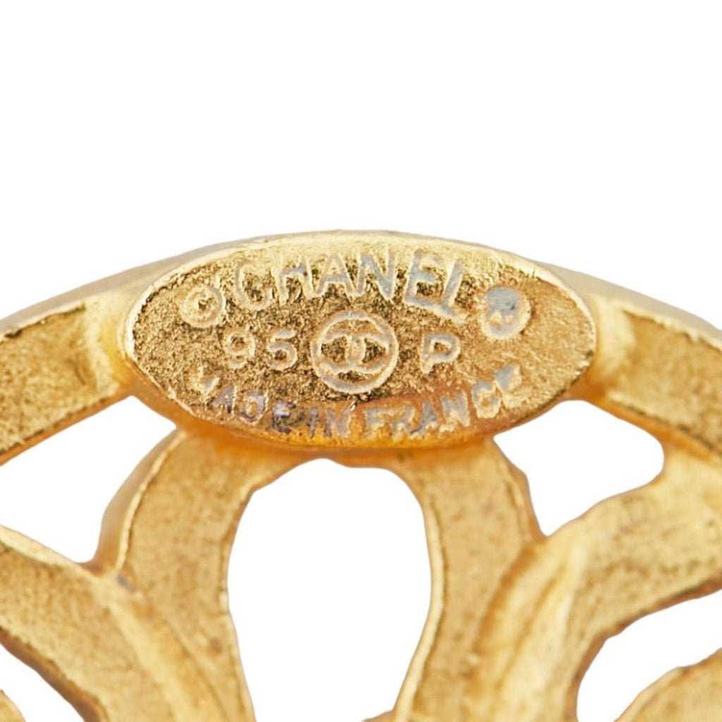 CC Logo Clip-On Earrings Metal Gold-Tone Metal