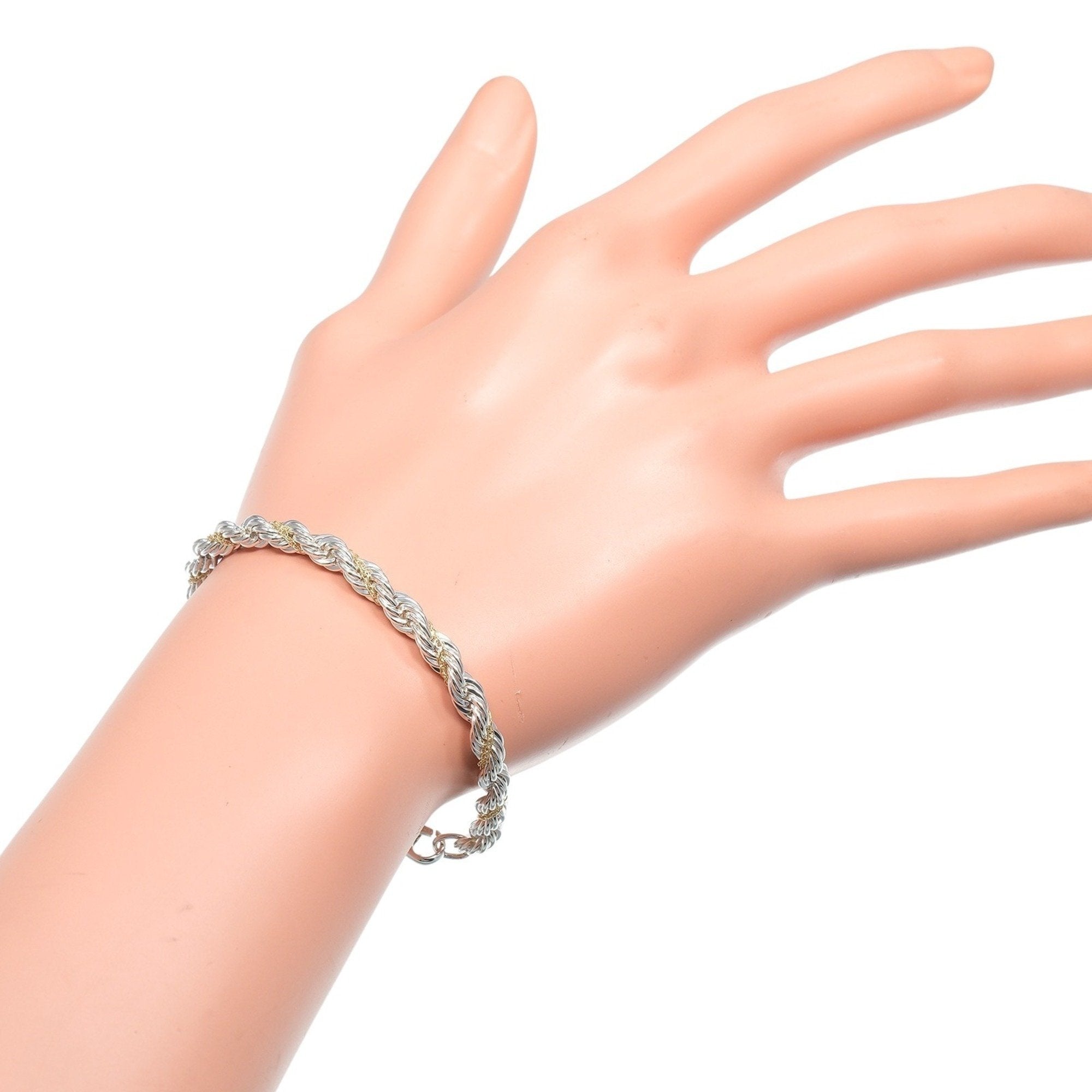 Twist Bracelet Sterling Silver and 18K Yellow Gold