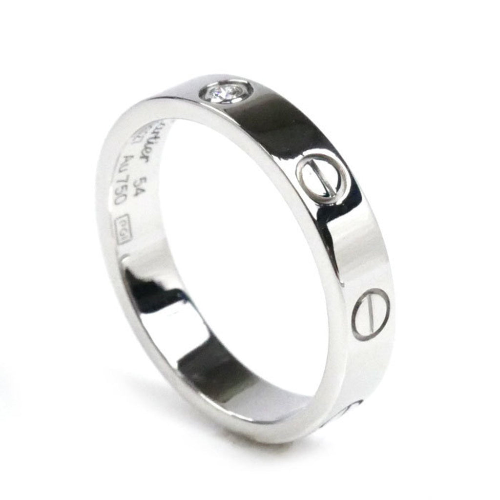Love Ring 18K White Gold Mini with Diamond