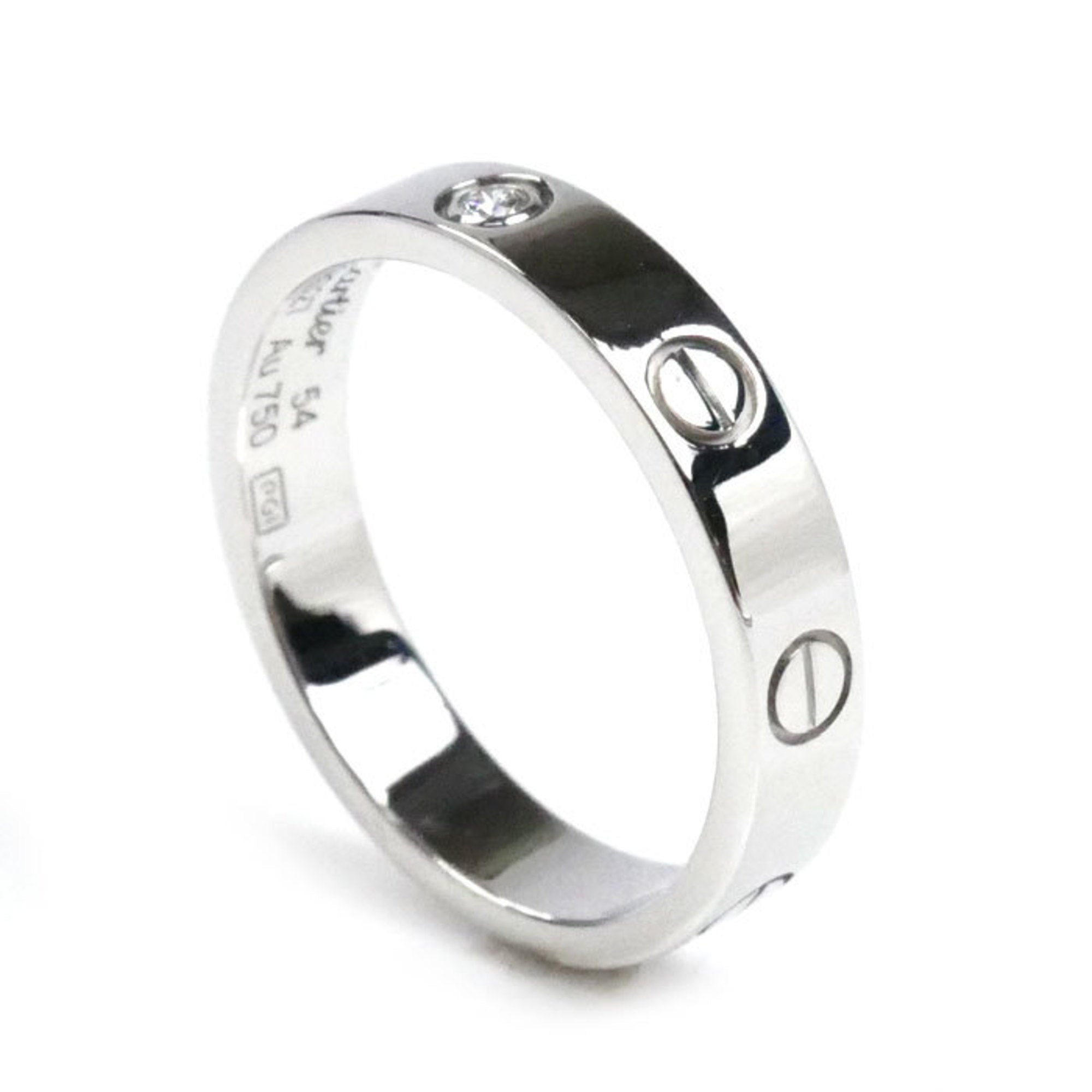 Love Ring 18K White Gold Mini with Diamond