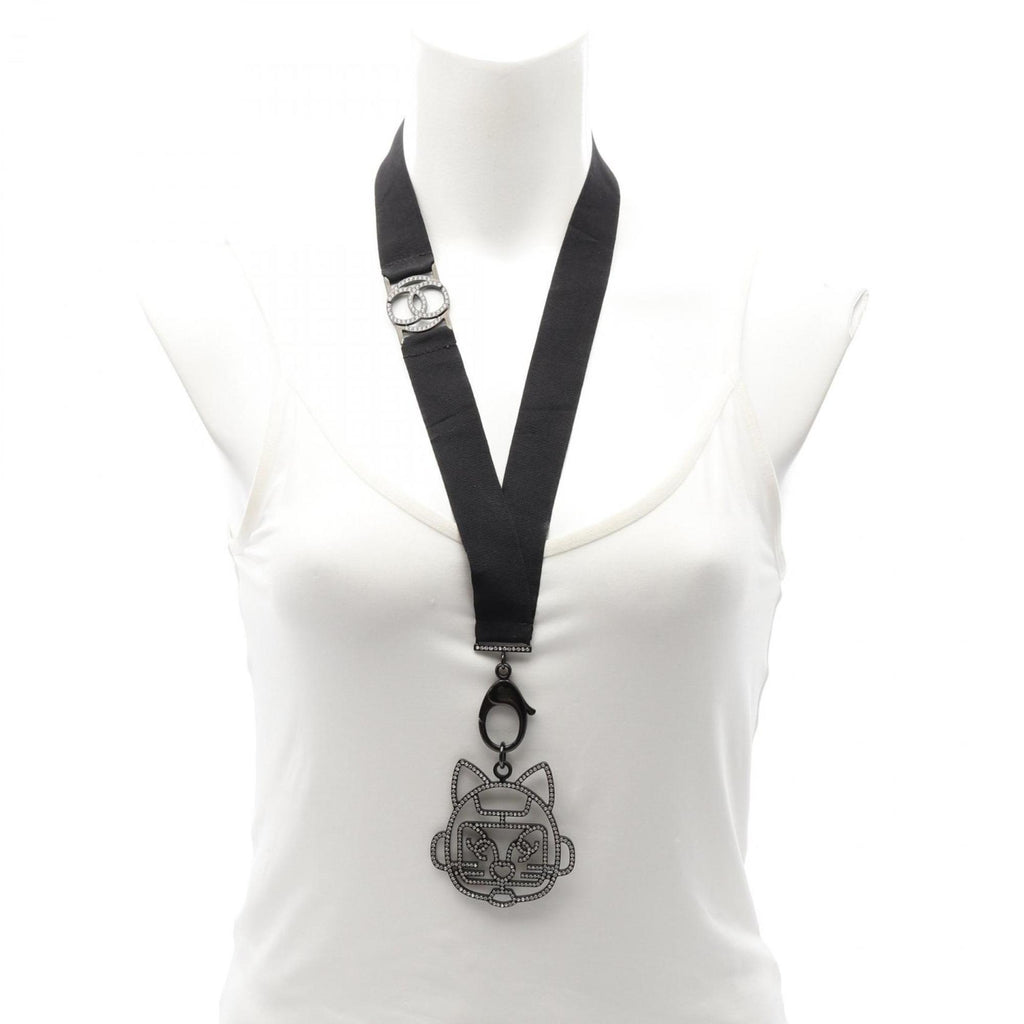 CC Logo Pendant Necklace Metal