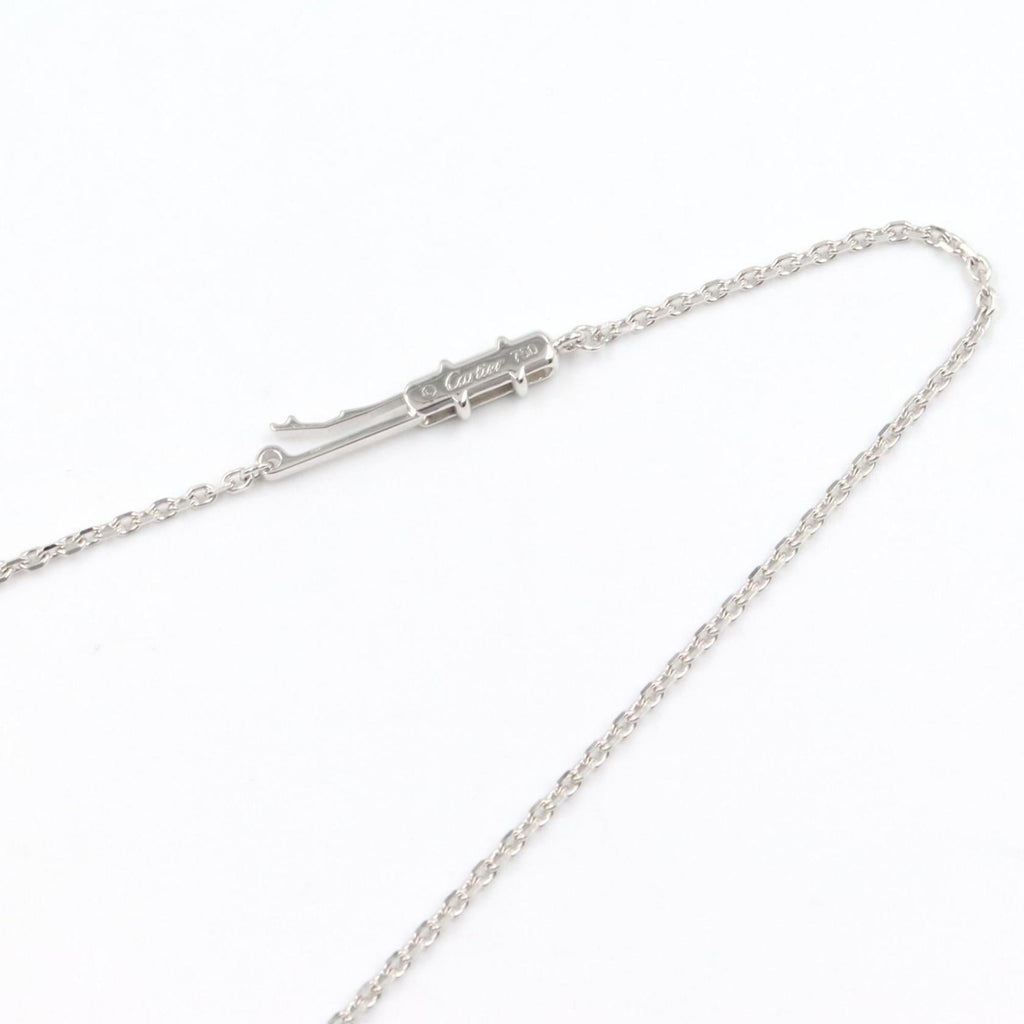 C Heart Pendant Necklace Sterling Silver and 18K White Gold