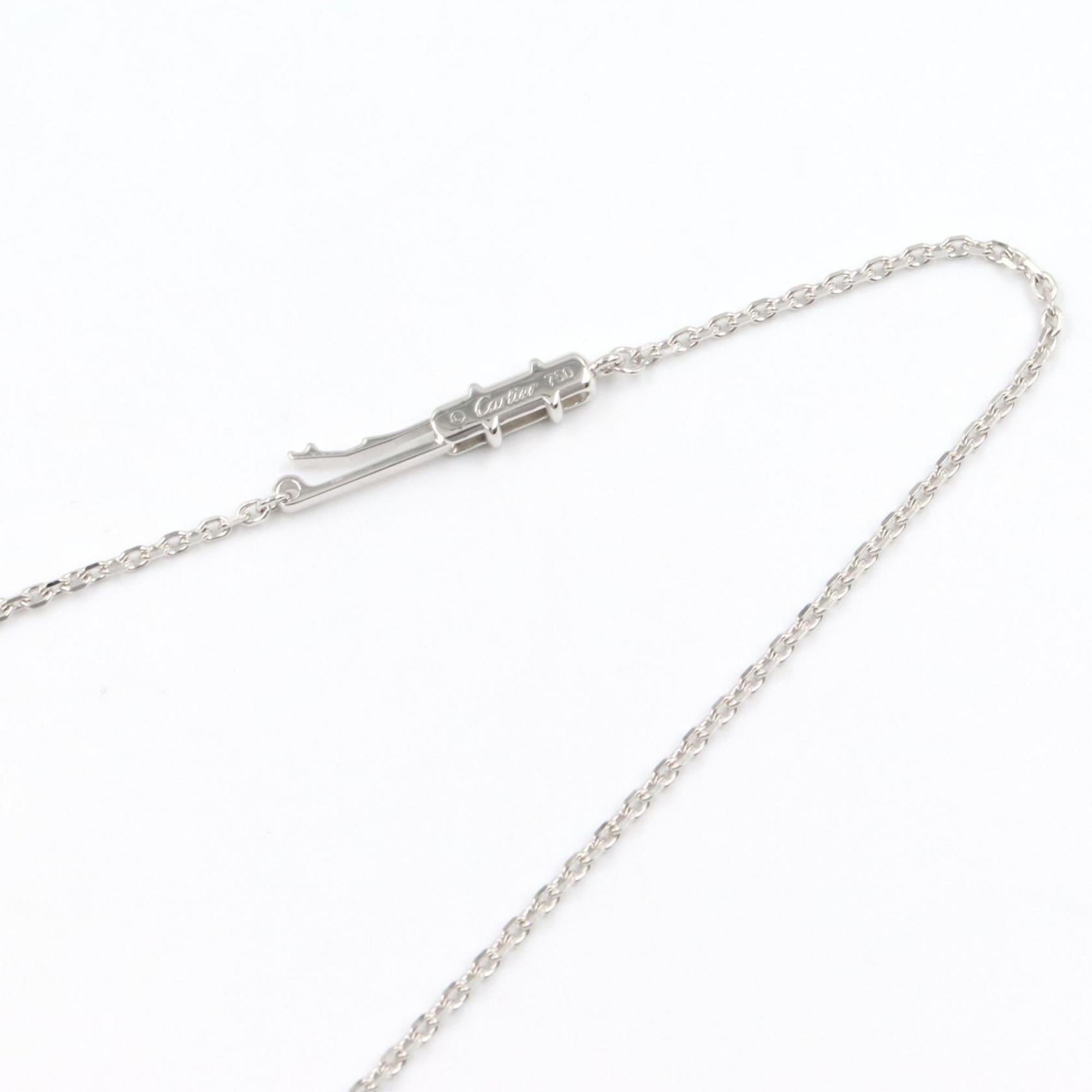 C Heart Pendant Necklace Sterling Silver and 18K White Gold