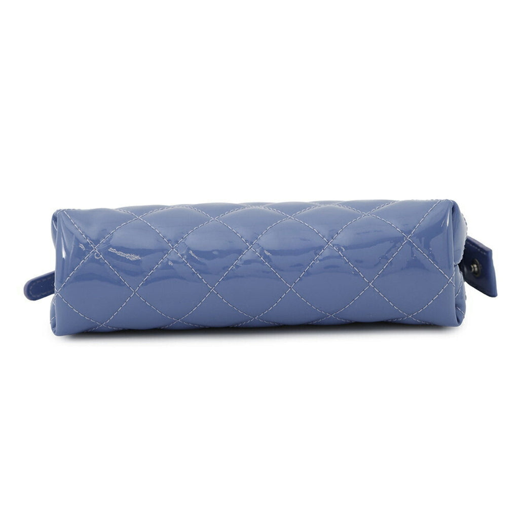Double Zip Clutch with Chain Quilted Patent
