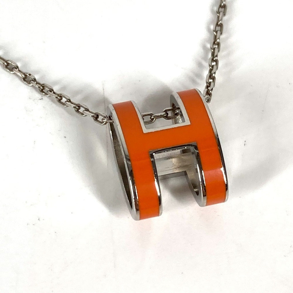 Pop H Pendant Necklace Silver-Tone Metal
