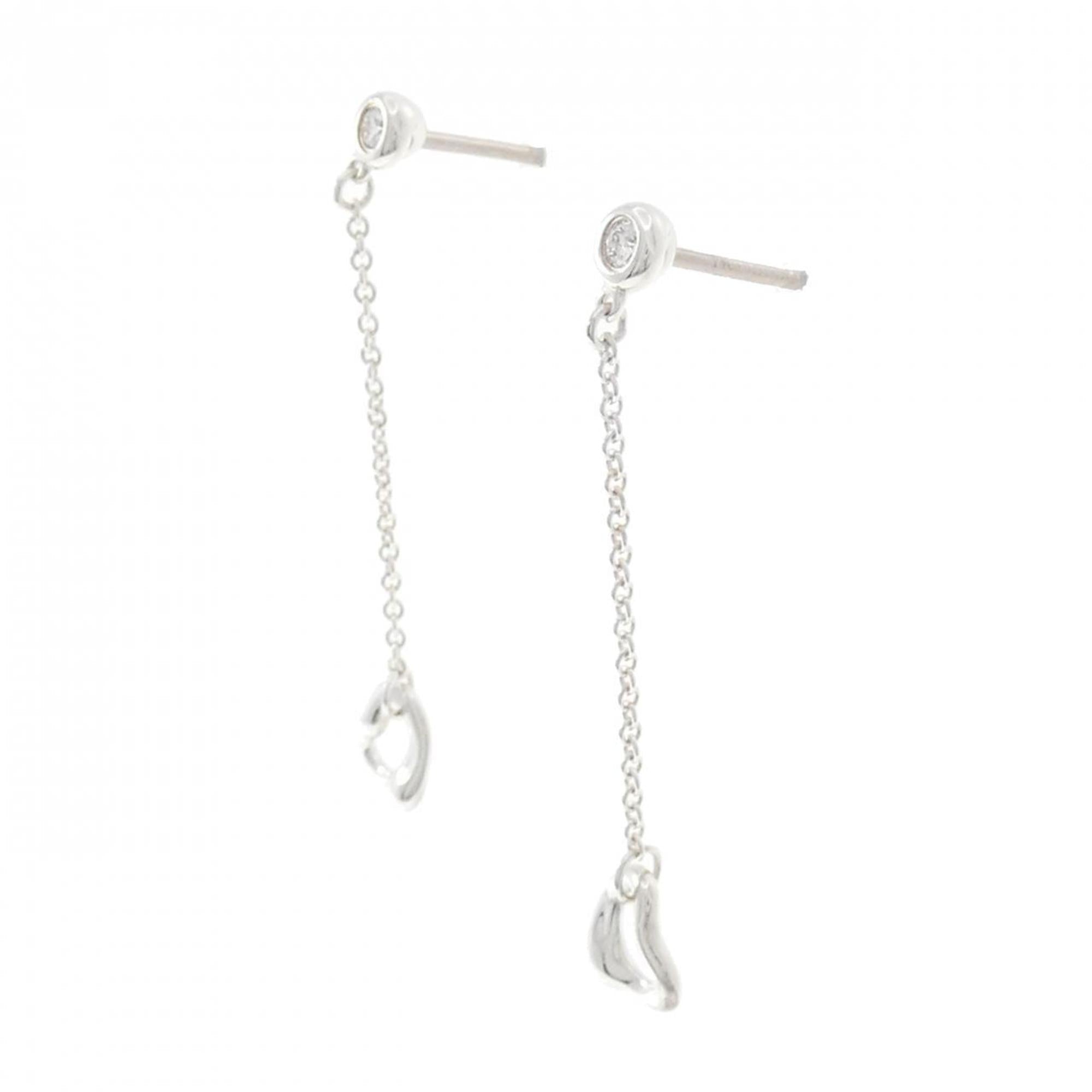 Open Heart Earrings Sterling Silver 39.4mm Sterling Silver