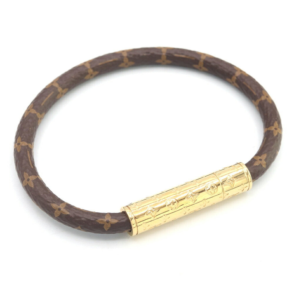 Monogram Canvas and Metal Bracelet Brown