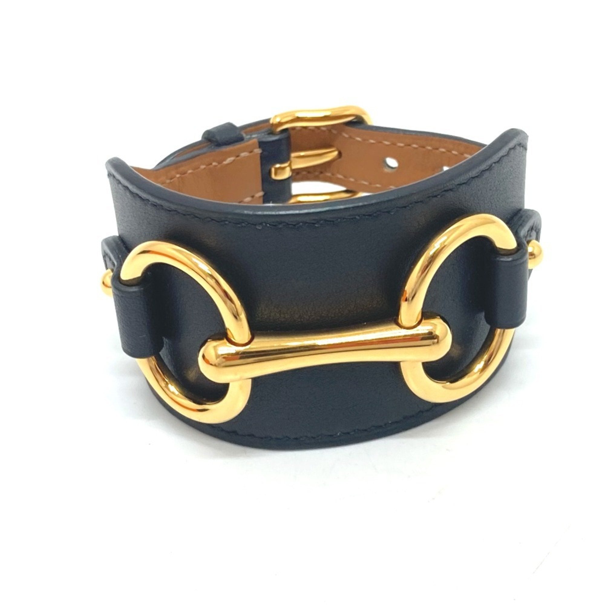 Bangle Bracelet Swift Leather Black