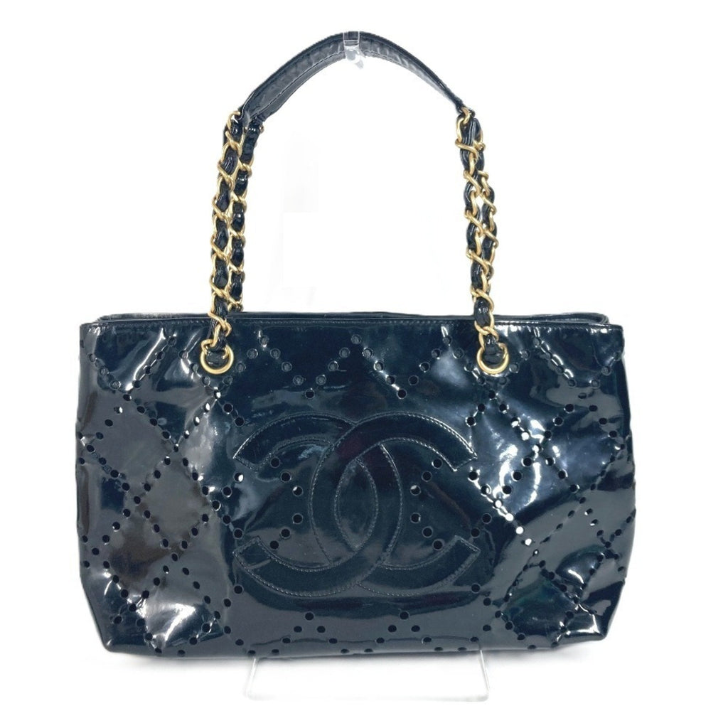 CC Chain Tote Perforated Patent Medium