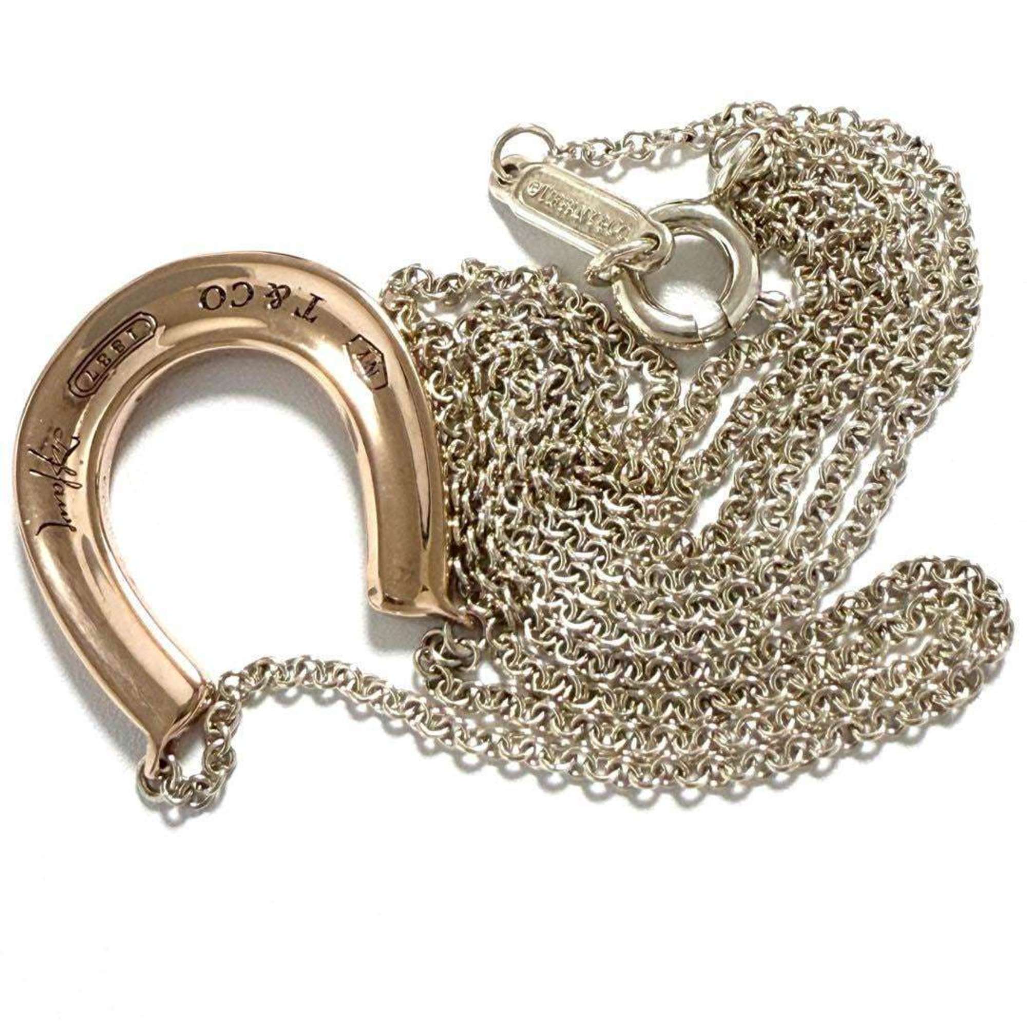 Horseshoe Pendant Necklace Metal and Sterling Silver