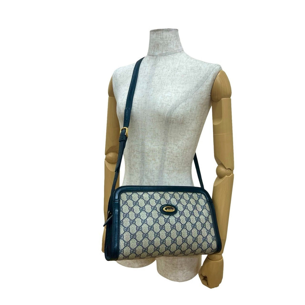 Structured Top Handle Open Tote GG Coated Canvas Small