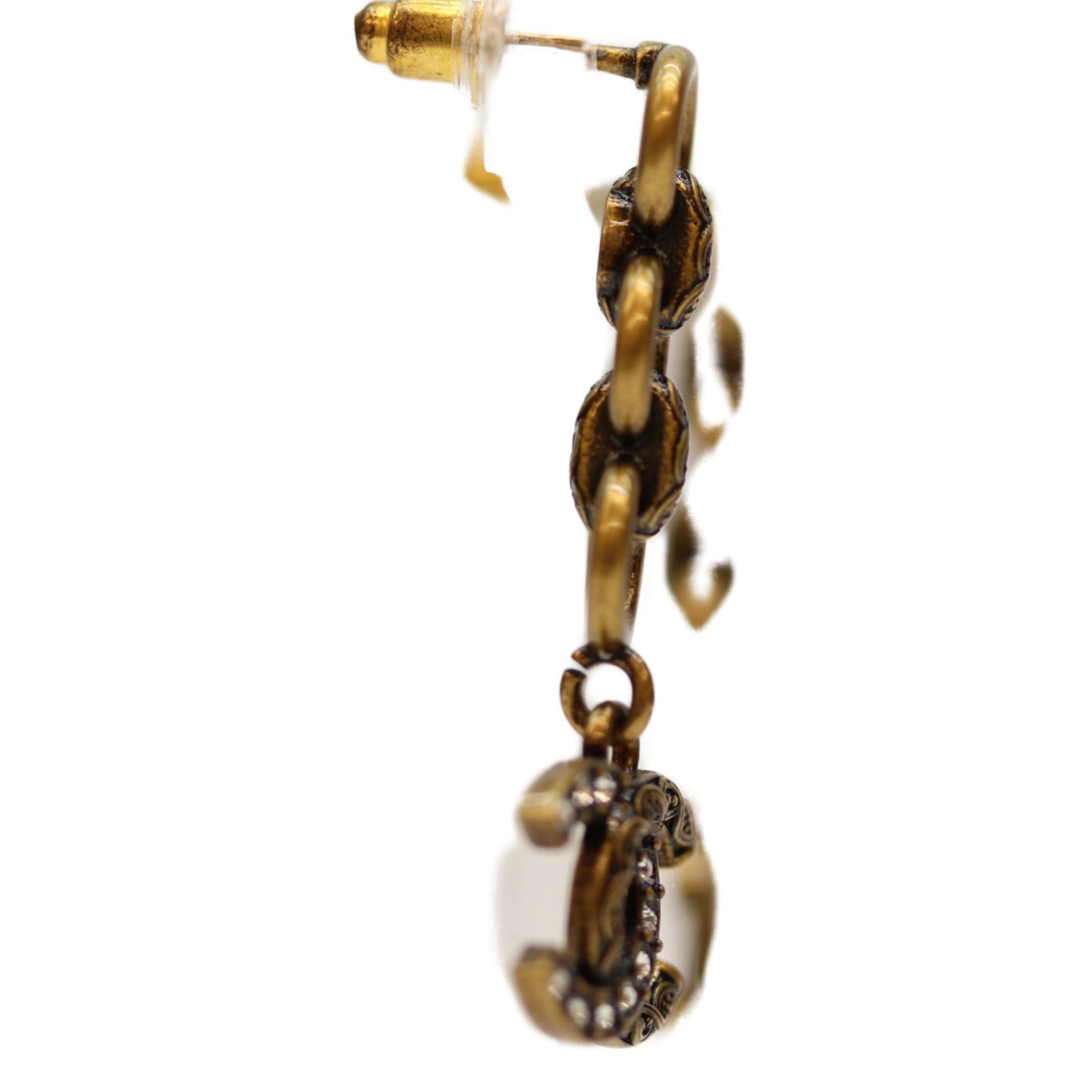 CC Logo Earrings Gold-Tone Metal